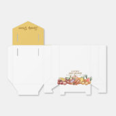 地元で栽培された水色の野菜フルーツ赤ちゃんシャワー フェイバーボックス (折り畳みなし)