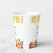 地元で栽培された水色の野菜フルーツ赤ちゃんシャワー 紙コップ (左)