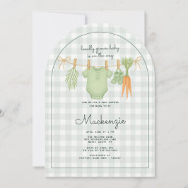 地元で栽培された物干し用ベビシャワーアーチ 招待状