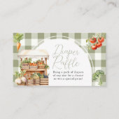 地元で栽培された生鮮市場おむつラッフルギンガム エンクロージャーカード (正面)