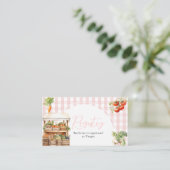 地元で栽培された生鮮市場登録カードギンガム エンクロージャーカード (スタンド正面)