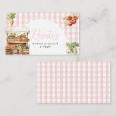 地元で栽培された生鮮市場登録カードギンガム エンクロージャーカード (正面/裏面)