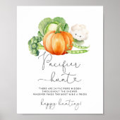 地元で栽培された秋おしゃぶり狩りベビーシャワーゲーム ポスター (正面)