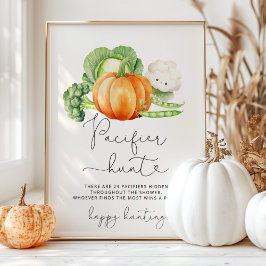 地元で栽培された秋おしゃぶり狩りベビーシャワーゲーム ポスター