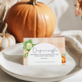 地元で栽培された秋カボチャおむつラッフルチケット エンクロージャーカード