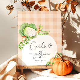 地元で栽培された秋野菜のカードとギフト ポスター