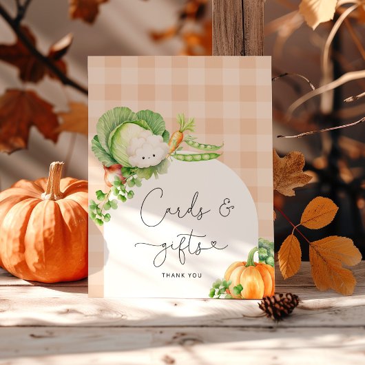 地元で栽培された秋野菜のカードとギフト ポスター