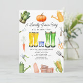 地元で栽培された秋野菜ガーデンボーイベビー 招待状 (スタンド正面)
