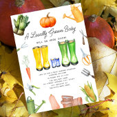 地元で栽培された秋野菜ガーデンボーイベビー 招待状