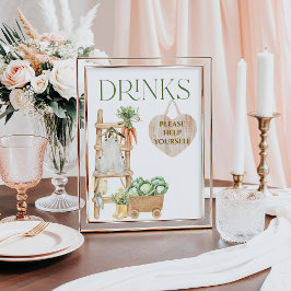 地元で栽培された素朴赤ちゃんシャワー飲料 ポスター