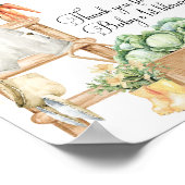 地元で栽培された素朴赤ちゃんシャワー飲料 ポスター (角)