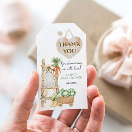 地元で栽培された素朴農家の赤ちゃん感謝していシャワー ギフトタグ