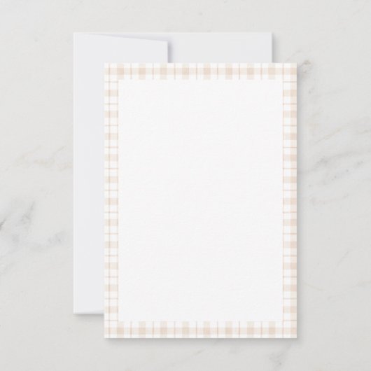 地元で栽培された素朴農家の赤ちゃん感謝していシャワー サンキューカード (裏面)