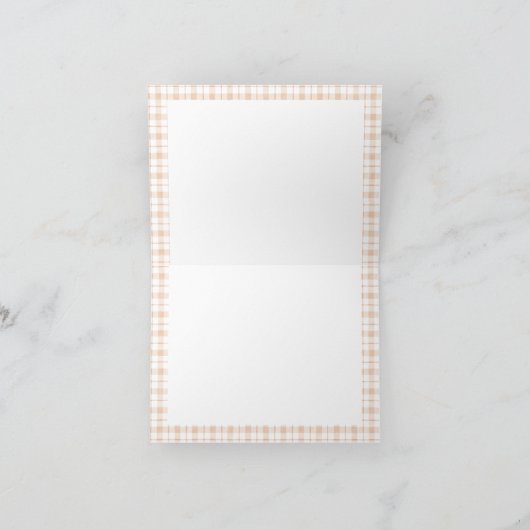 地元で栽培された素朴農家の赤ちゃん感謝していシャワー サンキューカード (内部)