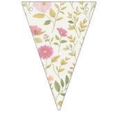 地元で栽培された花柄ピンクの赤ちゃんシャワー バンティングフラッグ (第1の旗)