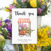 地元で栽培された花農家市場ベビーシャワー サンキューカード