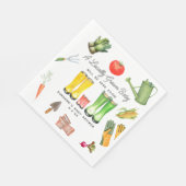 地元で栽培された赤いブーツ野菜ベビーシャワー スタンダードランチョンナプキン (角)