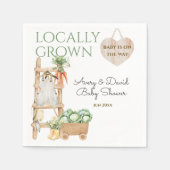 地元で栽培された農場市場モダンの赤ちゃんシャワー スタンダードカクテルナプキン (正面)