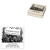 地元で栽培された農場新産物用ラベルテンプレート ラバースタンプ (押印)