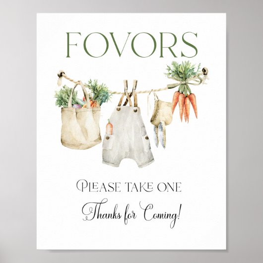 地元で栽培された農家の赤ちゃんシャワーの好意 ポスター (正面)