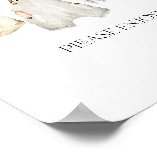 地元で栽培された農家の赤ちゃんシャワー食品 ポスター (角)