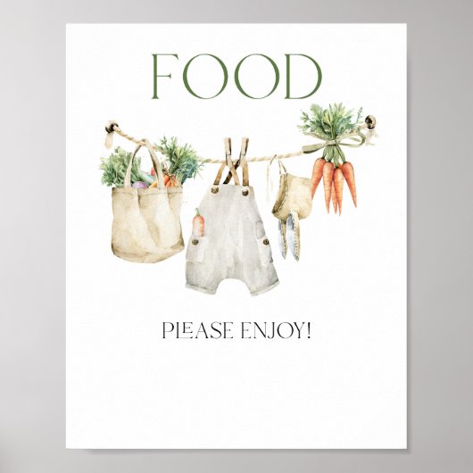 地元で栽培された農家の赤ちゃんシャワー食品 ポスター (正面)