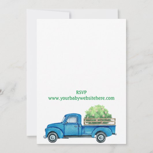 地元で栽培された農家の赤ちゃんシャワー 招待状 (裏面)