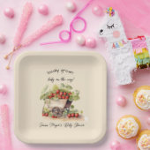 地元で栽培された農家市場いちごカート ペーパープレート (パーティー)