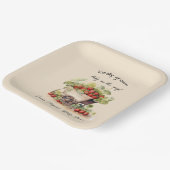 地元で栽培された農家市場いちごカート ペーパープレート (傾斜あり)