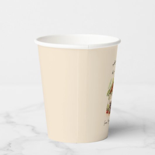 地元で栽培された農家市場いちごカート 紙コップ (右)