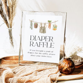 地元で栽培された農家市場おむつラッフルサイン ポスター