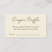 地元で栽培された農家市場おむつラッフル エンクロージャーカード (正面)