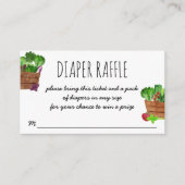 地元で栽培された農家市場おむつラッフル エンクロージャーカード (正面)