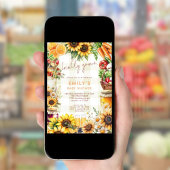 地元で栽培された農家市場が赤ちゃんシャワーを生成 招待状