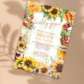 地元で栽培された農家市場が赤ちゃんシャワーを生成 招待状