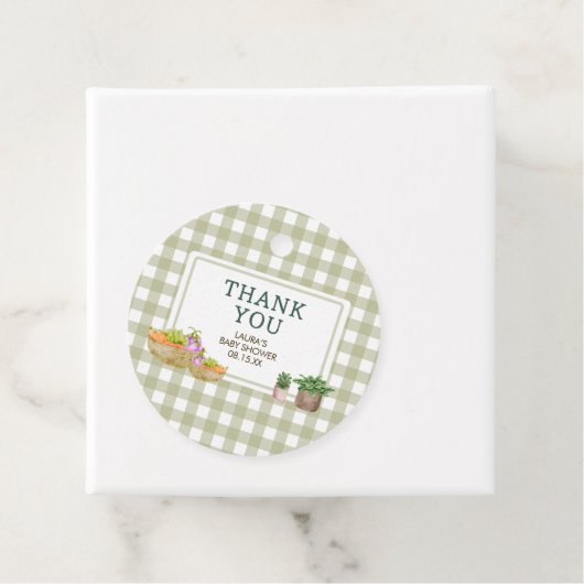 地元で栽培された農家市場のベビシャワーラウンド フェイバータグ (インサイチュ)