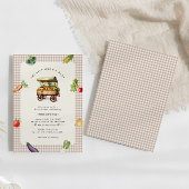 地元で栽培された農家市場カントリー赤ちゃんシャワー 招待状