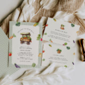 地元で栽培された農家市場カントリー赤ちゃんシャワー 招待状