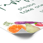 地元で栽培された農家市場シャワー好意サイン ポスター (角)