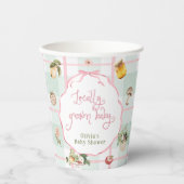 地元で栽培された農家市場ピンクの赤ちゃんシャワー 紙コップ (正面)