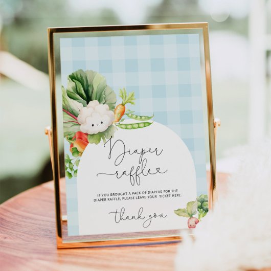 地元で栽培された農家市場ブルーおむつラッフル ポスター