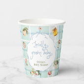 地元で栽培された農家市場ブルーベビーシャワー 紙コップ (正面)