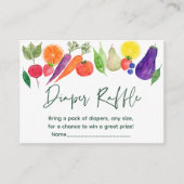 地元で栽培された農家市場ベビーおむつラッフル エンクロージャーカード (正面)