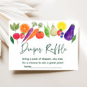 地元で栽培された農家市場ベビーおむつラッフル エンクロージャーカード