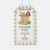 地元で栽培された農家市場ベビーシャワーメッセージカード ギフトタグ (正面)