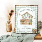 地元で栽培された農家市場ベビーシャワー歓迎 ポスター