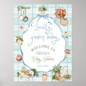 地元で栽培された農家市場ベビーシャワー歓迎 ポスター (正面)