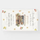 地元で栽培された農家市場ベビーシャワー歓迎 横断幕 (横)