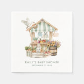 地元で栽培された農家市場名ベビーシャワー スタンダードカクテルナプキン (正面)