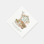 地元で栽培された農家市場名ベビーシャワー スタンダードカクテルナプキン (角)